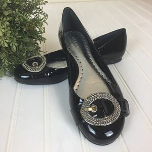BCBGirls Black Patent Flats Slippers size 7.5